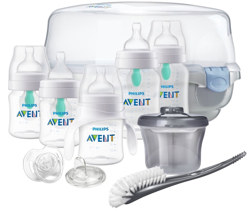 Amazon.com : Philips Avent Anti-Colic Baby Bottle with AirFree Vent Gift Set Essentials, SCD398/02 : Baby