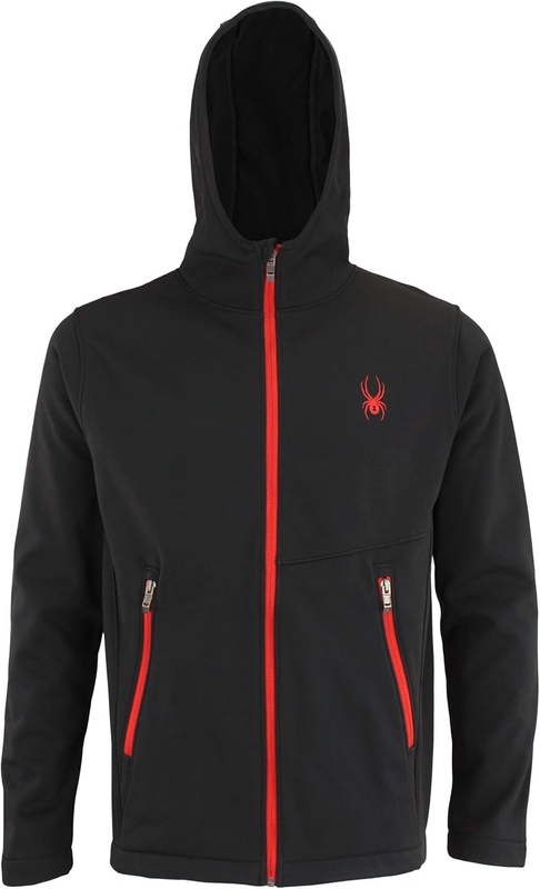 Amazon.com: Spyder Mens Transform Hooded Soft Shell Jacket, Black Medium: Sports & Outdoors