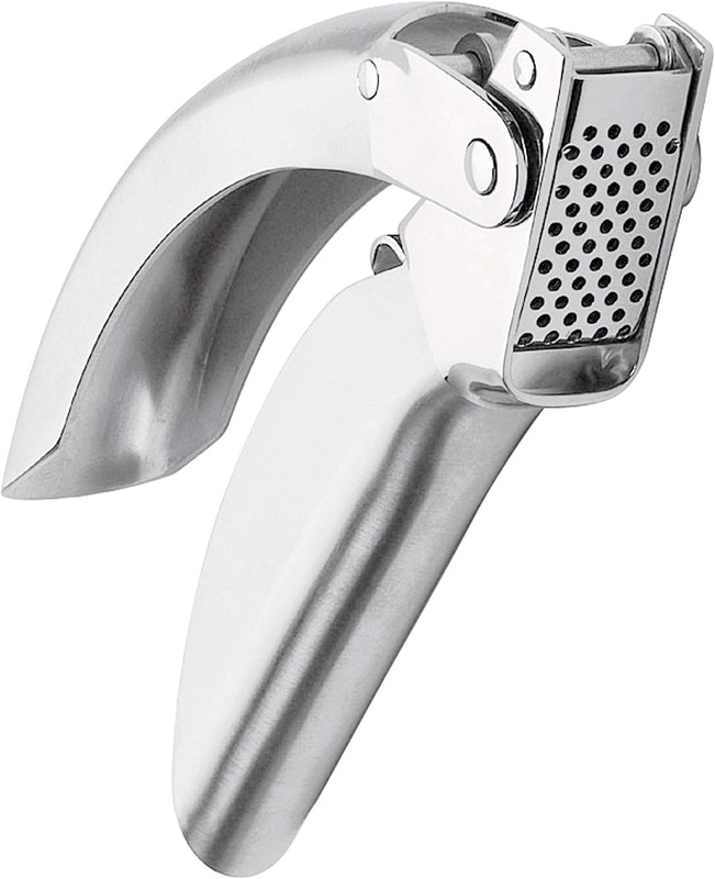 Amazon.com: Kuhn Rikon Epicurean Garlic Press, Stainless Steel, 6.5 x 1 x 1.5 inches, Silver: Kitchen & Dining