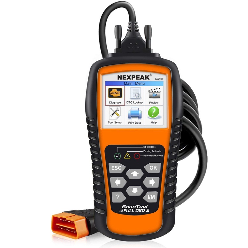 Amazon.com: NEXPEAK OBD2 Scanner Orange-Black Color Display with Battery Test Function, 2.8