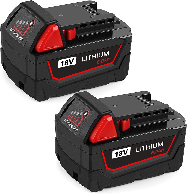 Amazon.com: 2-Pack 18V 6.0Ah Lithium Battery Replacement for Milwaukee Battery M18B XC 48-11-1820 48-11-1850 48-11-1815 48-11-1852 48-11-1822 48-11-1828 48-11-10 48-11-1811 48-11-1840: Home Improvement