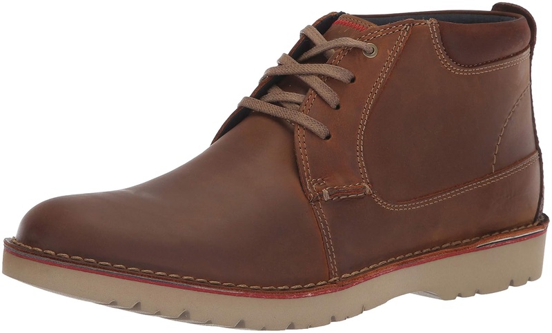 Amazon.com | Clarks Men's Vargo Mid Ankle Boot, Dark Tan Leather, 100 M US | Chukka