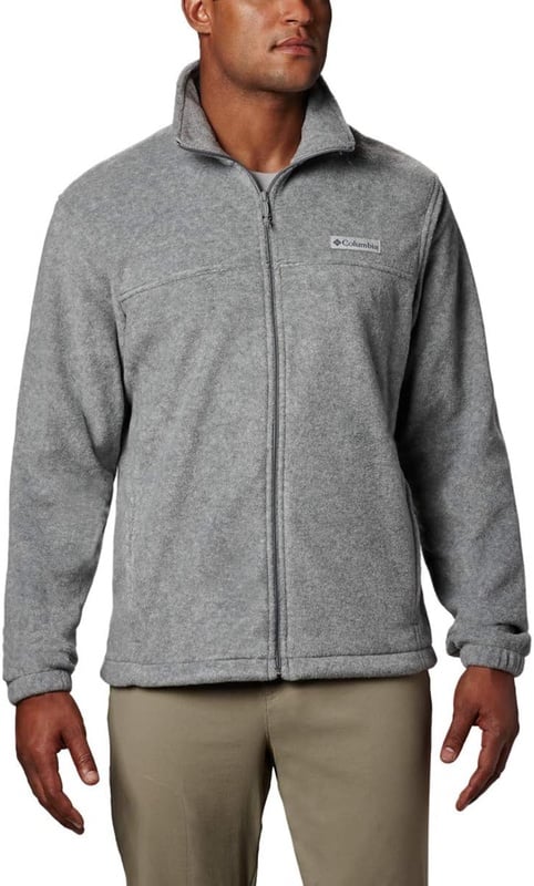 Columbia Apparel Steens Mountain 2.0 Full Zip Fleece Jacket, Light Grey Heather, Large at Amazon Men’s Clothing store