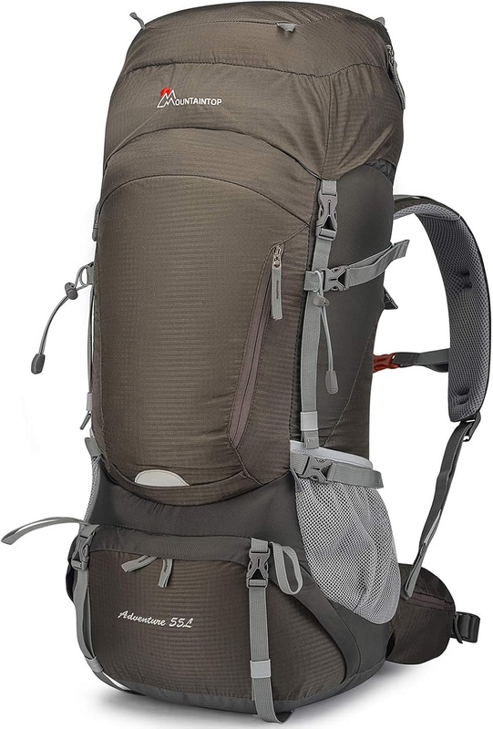Amazon.com : Mountaintop 50L/55L Hiking Backpack with Rain Cover : Clothing