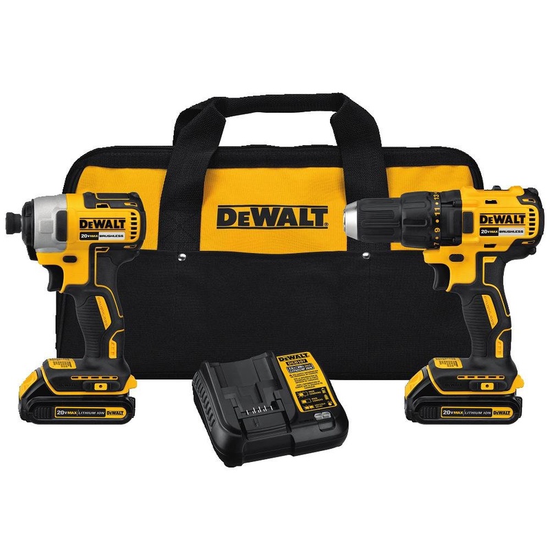 DEWALT DCK277C2 20V MAX Compact Brushless Drill and Impact Combo Kit - - Amazon.com