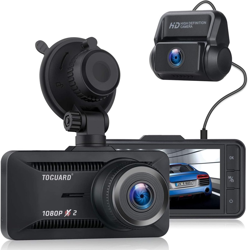 Amazon.com: TOGUARD Both 1080P Dual Dash Cam Front and Rear Dual Lens in Car Camera 3 Inch IPS Screen 170° Wide Angle Dash Camera for Cars Driving Recorder, Support External GPS Logger: Electronics