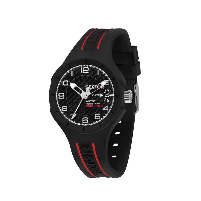 Amazon.com: Sector No Limits Men's Speed Analog-Quartz Sport Watch with Silicone Strap, Black, 18 (Model: R3251514007): Watches