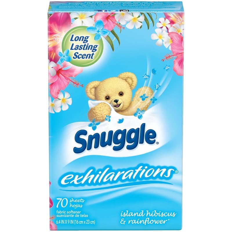 Amazon.com: Snuggle Exhilarations Fabric Conditioner Dryer Sheets, Island Hibiscus & Rainflower, 70 Count: Health & Personal Care