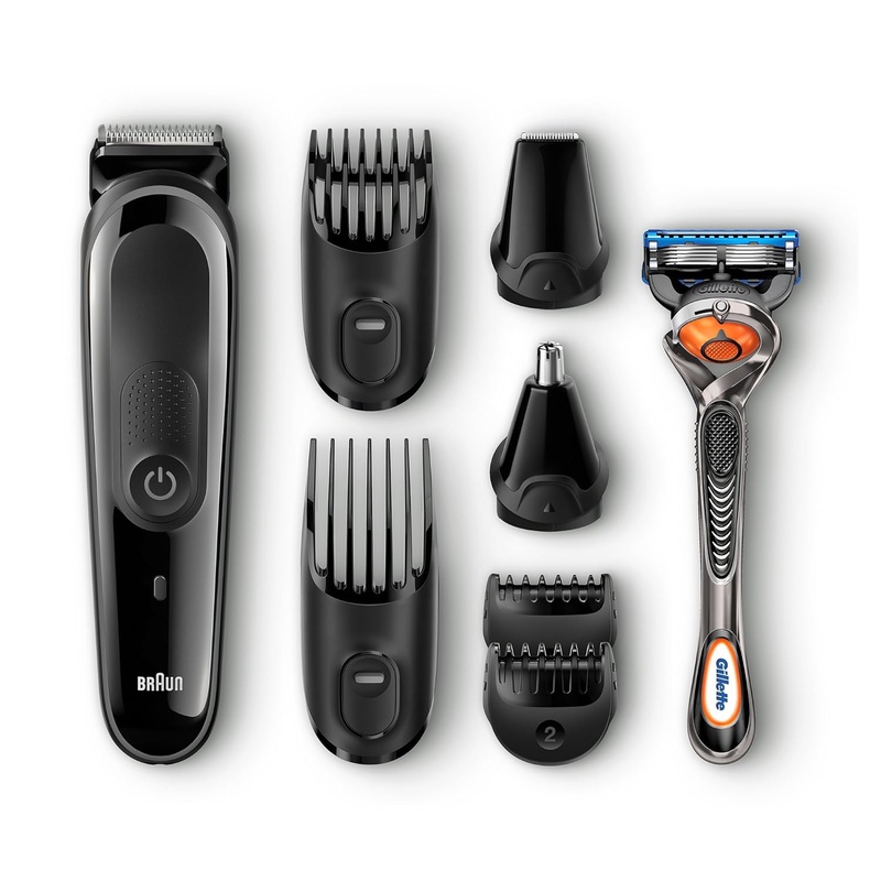 Amazon.com: Braun MGK3060 8-in-1 All-in-One Beard Trimmer for Men, Cordless Hair Clipper, Black/Grey, with 6 Attachments and Gillette ProGlide Razor: Beauty