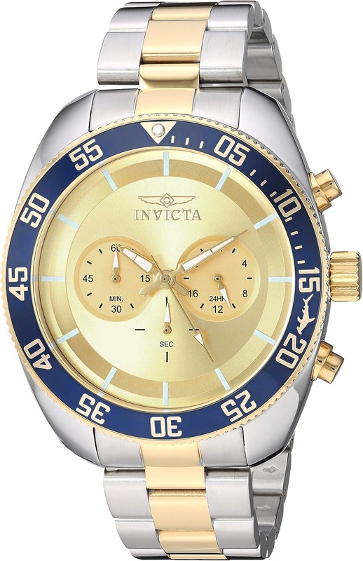 Amazon.com: Invicta Men's Pro Diver Quartz Watch with Stainless Steel Strap, Two Tone, 24 (Model: 30057): Watches