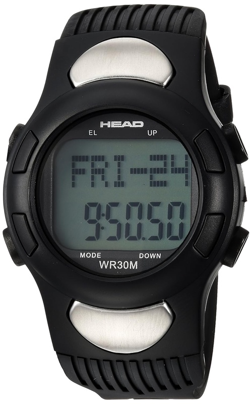 Amazon.com: HEAD Men's 'Tie-Break' Quartz Resin and Silicone Casual Watch, Color:Black (Model: HE-101-01): Watches