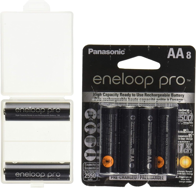 Amazon.com: 10 Panasonic eneloop pro AA High Capacity Ni-MH 2550mAh (Min. 2450mAh) Pre-Charged Rechargeable Batteries + Free Battery Holder: Electronics