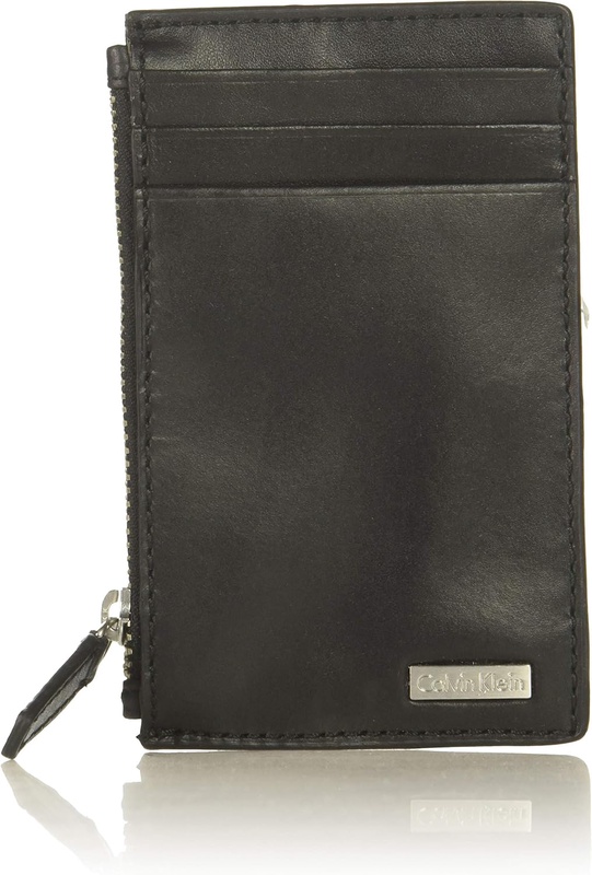 Calvin Klein Men's Zip Around Wallet, black, One Size at Amazon Men’s Clothing store