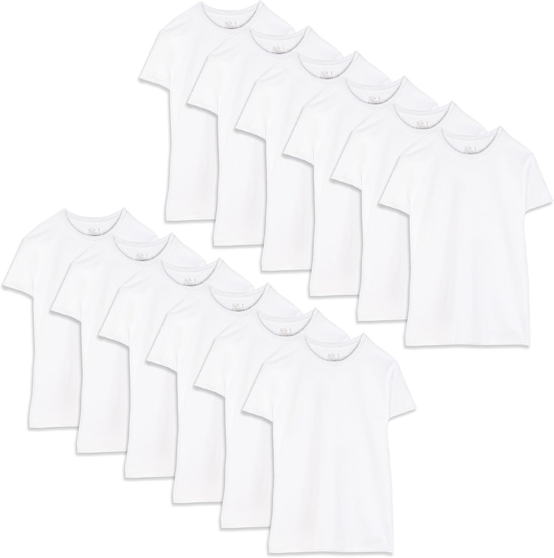 Fruit of the Loom Men's Stay Tucked Crew T-Shirt, White 12 Pack, X-Large at Amazon Men’s Clothing store