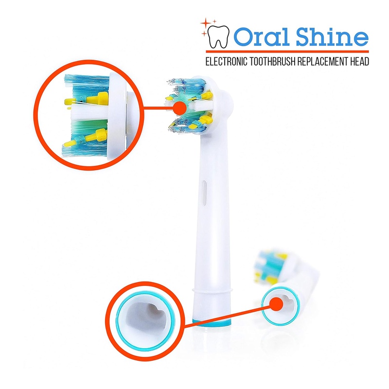 Amazon.com : Oral Shine Electric Toothbrush Replacement Heads Compatible with Oral-B Electric Toothbrushes | 4 Floss Action Heads Plus 4 Soft Brush Heads | Remove Plaque And Decrease Gingivitis : Beauty