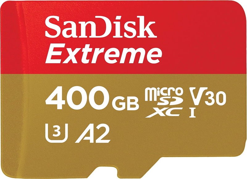 Amazon.com: SanDisk 400GB Extreme microSDXC UHS-I Memory Card with Adapter - C10, U3, V30, 4K, A2, Micro SD - SDSQXA1-400G-GN6MA: Computers & Accessories