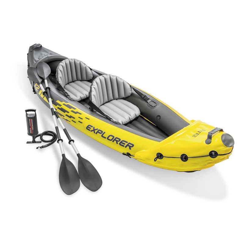 Amazon.com: Intex Explorer K2 Kayak, 2-Person Inflatable Kayak Set with Aluminum Oars and High Output Air Pump: Sports & Outdoors