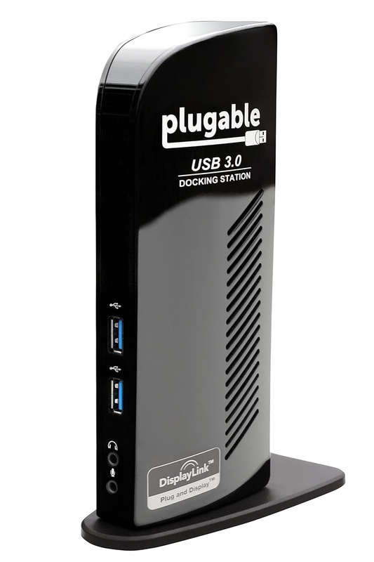 Amazon.com: Plugable USB 3.0 Universal Laptop Docking Station for Windows (Dual Video HDMI & DVI/VGA, Gigabit Ethernet, Audio, 6 USB Ports): Computers & Accessories