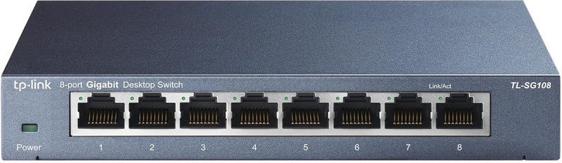 Amazon.com: TP-Link 8 Port Gigabit Ethernet Network Switch | Ethernet Splitter | Sturdy Metal w/Shielded Ports |Plug-and-Play | Traffic Optimization | Unmanaged (TL-SG108): TP-LINK: Computers & Accessories