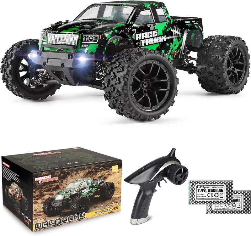 Amazon.com: HAIBOXING 1:18 Scale All Terrain RC Car 18859E, 36 KPH High Speed 4WD Electric Vehicle with 2.4 GHz Remote Control, 4X4 Waterproof Off-Road Truck with Two Rechargeable Batteries: Toys & Games