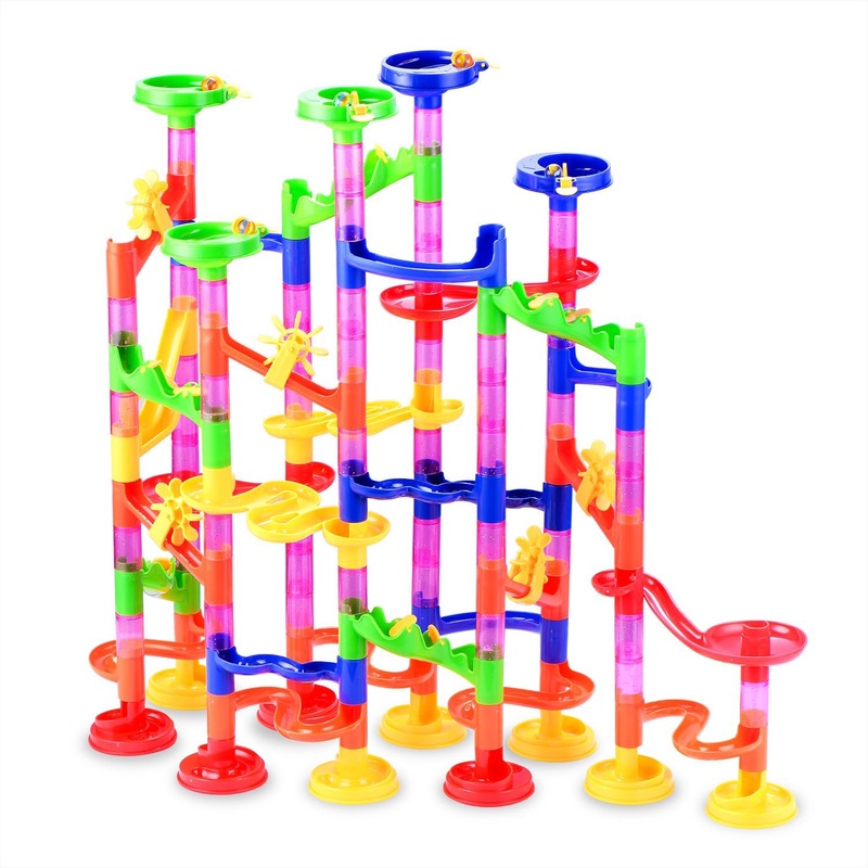 Amazon.com: Gifts2U Marble Run Toy, 130Pcs Educational Construction Maze Block Toy Set with Glass Marbles for Kids and Parent-Child Game: Toys & Games