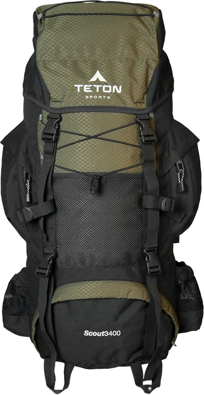 Amazon.com : TETON Sports 121 Scout 3400 Internal Frame Backpack; High-Performance Backpack for Backpacking, Hiking, Camping; Sewn-in Rain Cover; Hunter Green : Camping Backpack : Sports & Outdoors