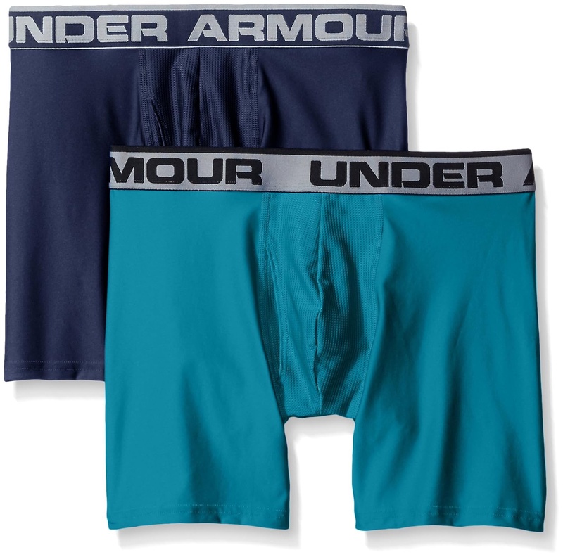 Amazon.com: Under Armour Men's Original Series 6” Boxerjock, Midnight Navy /Turquoise Sky, Small, Pack of 2: Clothing