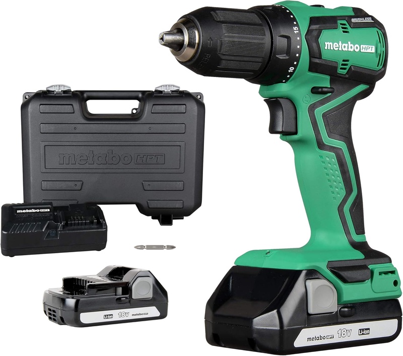 Amazon.com: Metabo HPT Cordless 18V Driver Drill, Sub-Compact, Brushless Motor, Lithium-Ion Batteries, Lifetime Tool Warranty (DS18DDX): Home Improvement
