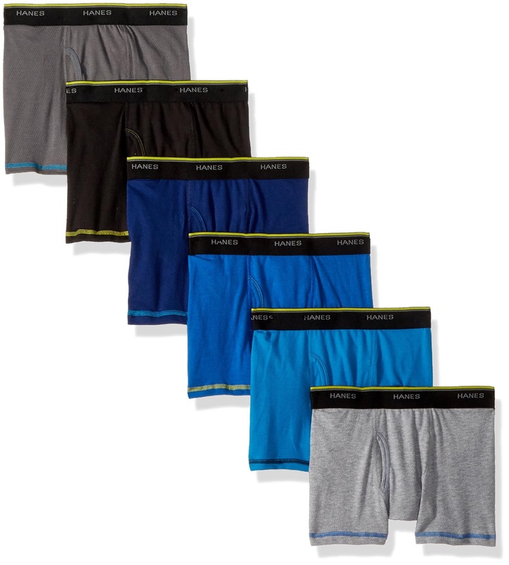 Amazon.com: Hanes Boys' Cool Comfort Breathable Mesh Boxer Brief 6-Pack, Assorted, Small: Clothing