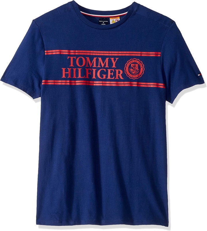 Tommy Hilfiger Men's Adaptive T Shirt with Magnetic Buttons at Shoulders at Amazon Men’s Clothing store