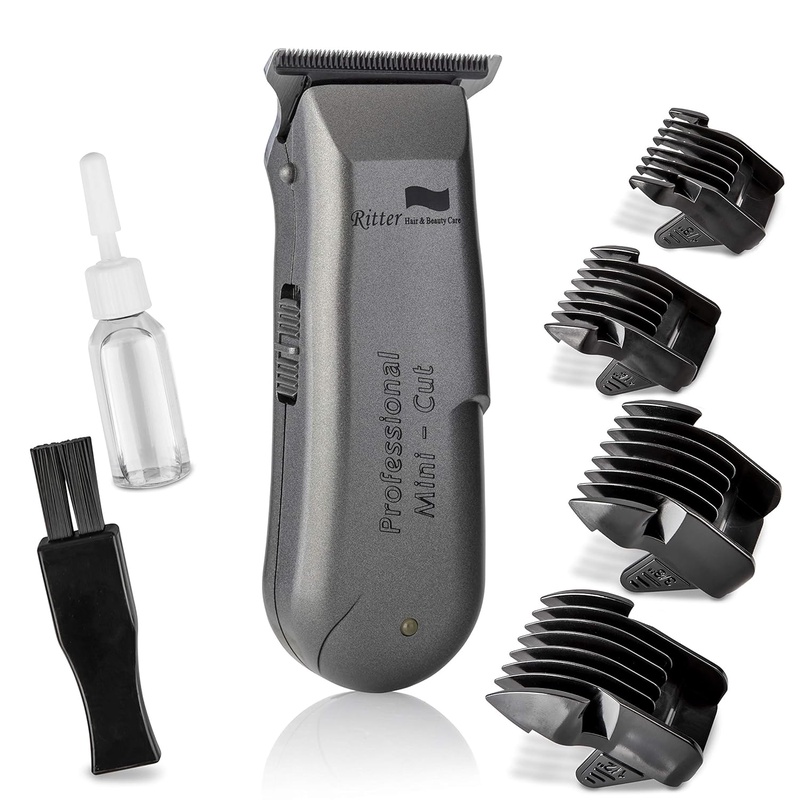 Amazon.com: Ritter H&B.C F-1c Zero-Cut Professional Hair Trimmer for Men and Women, Zero Gap Blades for Closest Haircut and Shave, Cordless, Compact, 4 guide combs, Ideal for Traveling, Stylists and Barbers: Beauty