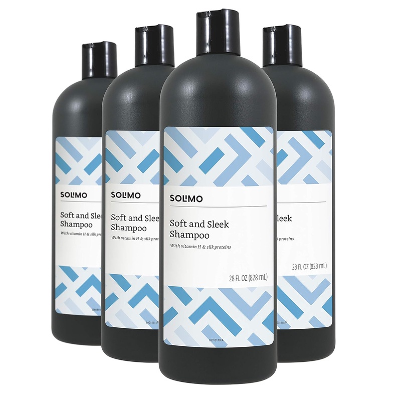 Amazon.com: Amazon Brand - Solimo Soft & Sleek Shampoo, 28 Fluid Ounce (Pack of 4): Health & Personal Care