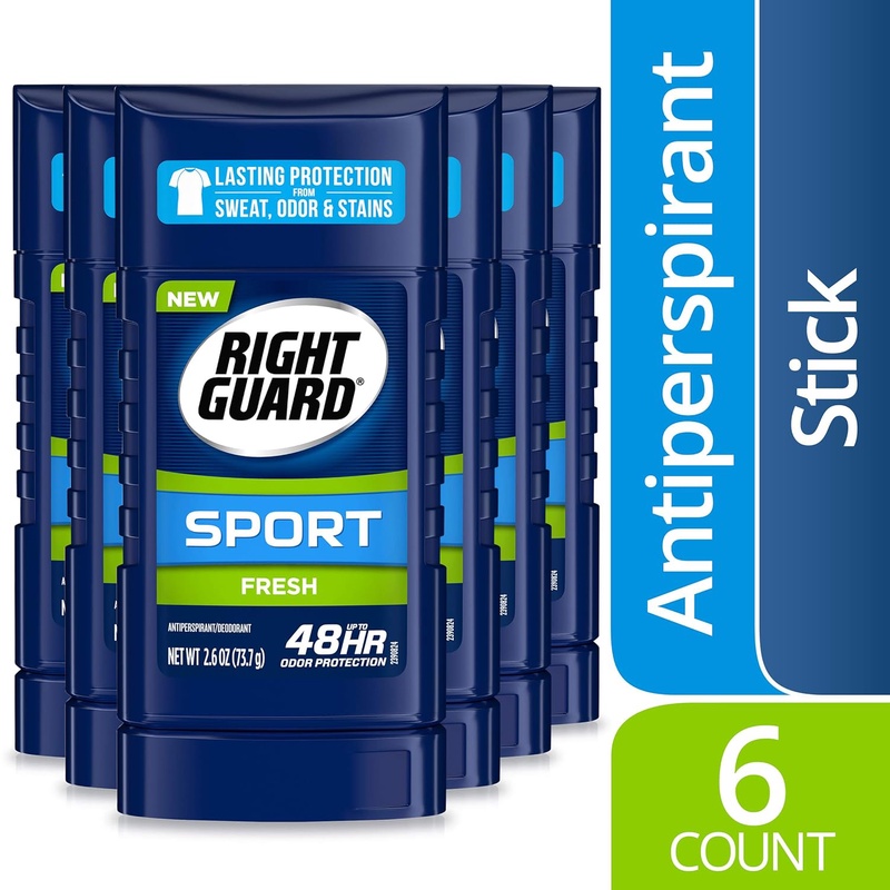 Amazon.com : Right Guard Sport Antiperspirant Deodorant Invisible Solid Stick, Fresh, 2.6 Ounce (Pack of 6) : Deodorants And Antiperspirants : Beauty
