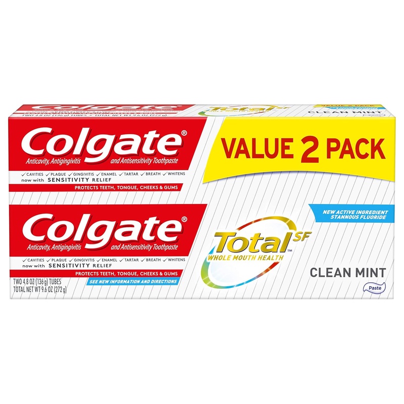 Amazon.com: Colgate Total Toothpaste, Clean Mint, 9.6 Ounce (2-Pack): Beauty