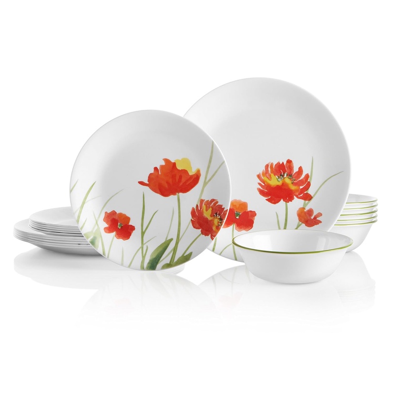 Amazon.com: Corelle 18-Piece Service for 6, Chip Resistant, Kalyspo Dinnerware Set, Kalypso: Kitchen & Dining