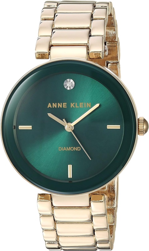 Amazon.com: Anne Klein Women's AK/1362GNGB Diamond-Accented Gold-Tone Bracelet Watch: Anne Klein: Watches