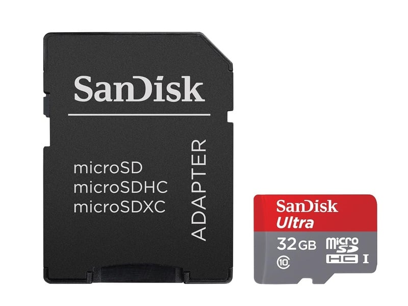 Amazon.com: SanDisk Ultra 32GB microSDHC UHS-I Card with Adapter, Silver, Standard Packaging (SDSQUNC-032G-GN6MA): Computers & Accessories