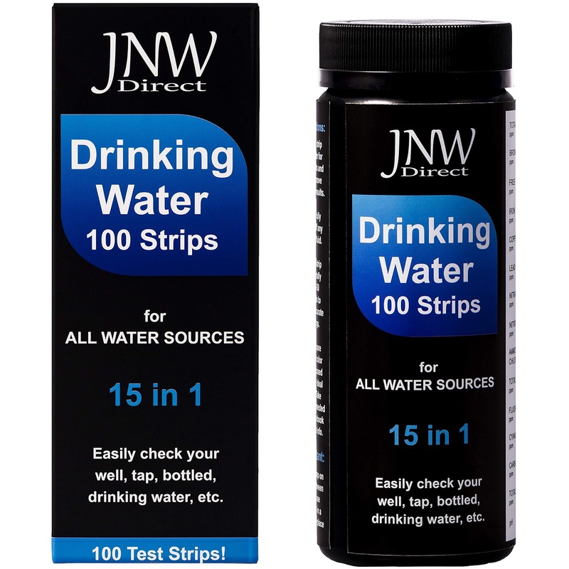 Amazon.com : JNW Direct Water Test Strips 15 in 1 - Drinking Water Testing Strip Kit for Lead, Iron, Copper, pH, Fluoride, and More, Fast & Accurate, 100 Strips : Garden & Outdoor