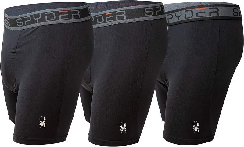 Amazon.com: Spyder Performance Mesh Mens Boxer Briefs Sports Underwear 3 Pack/Fly Front (Medium, Black/Black/Black): Sports & Outdoors