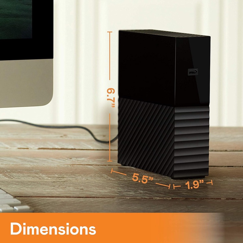 Amazon.com: WD 8TB My Book Desktop External Hard Drive, USB 3.0 - WDBBGB0080HBK-NESN: Computers & Accessories
