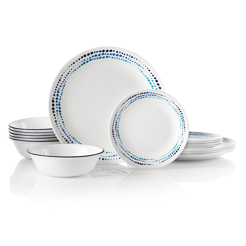 Amazon.com: Corelle 18-Piece Service for 6, Chip Resistant, Ocean Blues Dinnerware Set: Kitchen & Dining