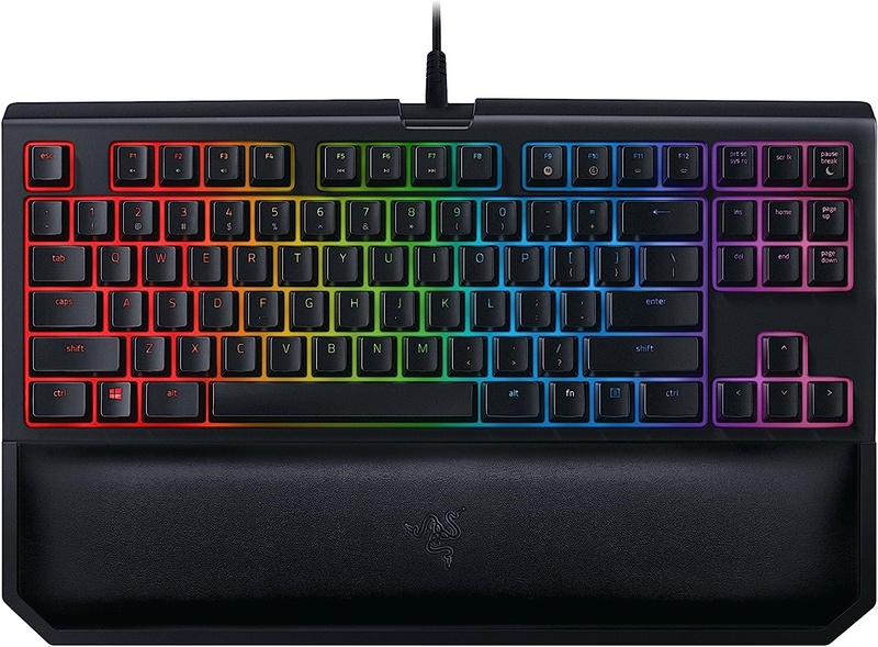 Amazon.com: Razer BlackWidow TE Chroma v2 Mechanical Gaming Keyboard: Green Key Switches - Tactile & Clicky - Chroma RGB Lighting - Magnetic Wrist Rest - Programmable Macro Functionality - Classic Black: Computers & Accessories