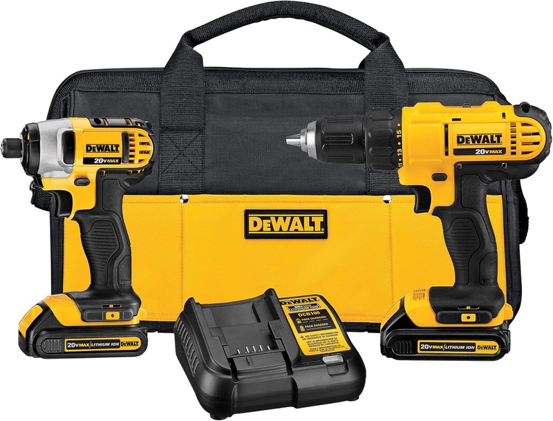 DEWALT 20V MAX Cordless Drill Combo Kit, 2-Tool (DCK240C2) - - Amazon.com