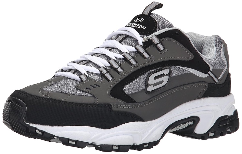 Amazon.com | Skechers Sport Men's Stamina Cutback Lace-Up Sneaker, Charcoal Cutback, 9 M US | Fashion Sneakers