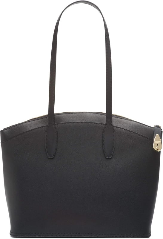 Amazon.com: Calvin Klein Statement Series Lock Daytonna Leather Top Zip Tote, Black/Gold: Clothing