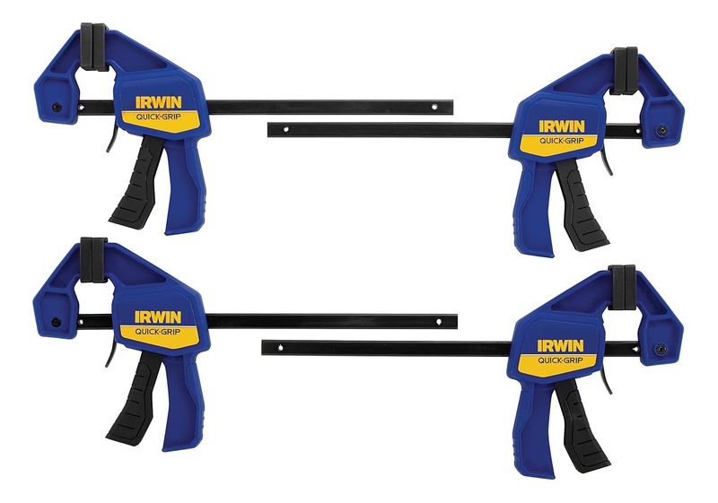 IRWIN QUICK-GRIP 1964758 One-Handed Mini Bar Clamp 4 Pack, 6