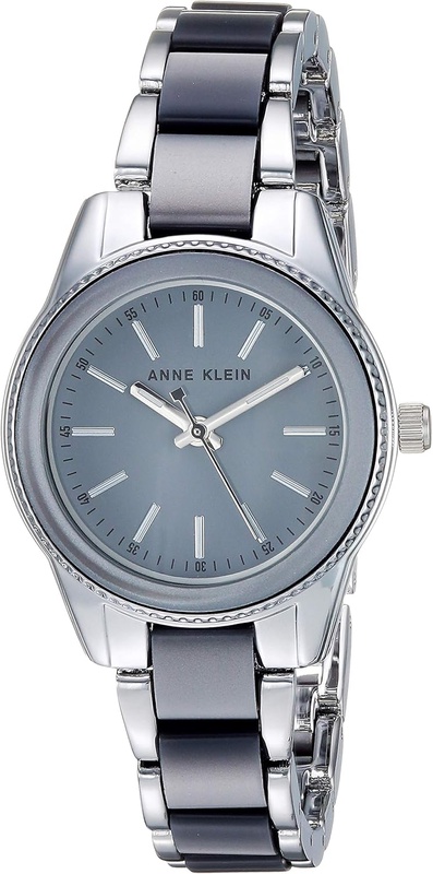 Amazon.com: Anne Klein Women's Silver-Tone and Grey Resin Bracelet Watch: Watches
