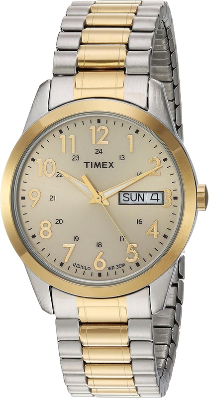 Amazon.com: Timex Men's TW2P67400 South Street Sport Two-Tone/Champagne Extra Long Stainless Steel Expansion Band Watch: Watches