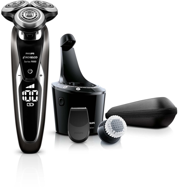 Amazon.com: Philips Norelco Shaver 9700 with SmartClean, Rechargeable Wet/Dry Electric Shaver with Cleansing Brush Attachment, S9721/89: Beauty