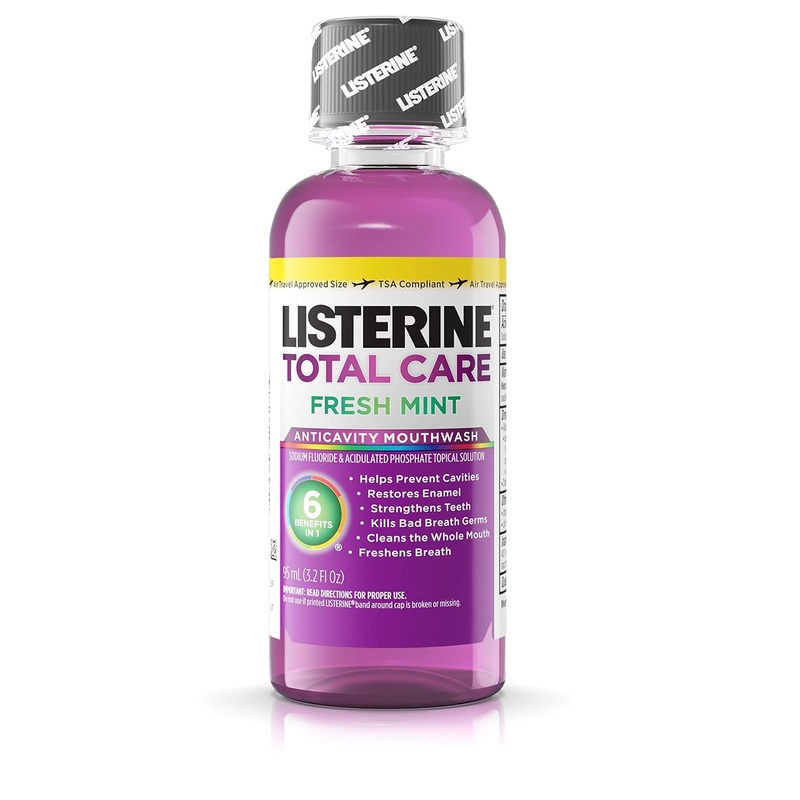 Amazon.com : Listerine Total Care Anticavity Mouthwash, Fresh Mint, 3.2 Ounce (Pack of 24) : Beauty
